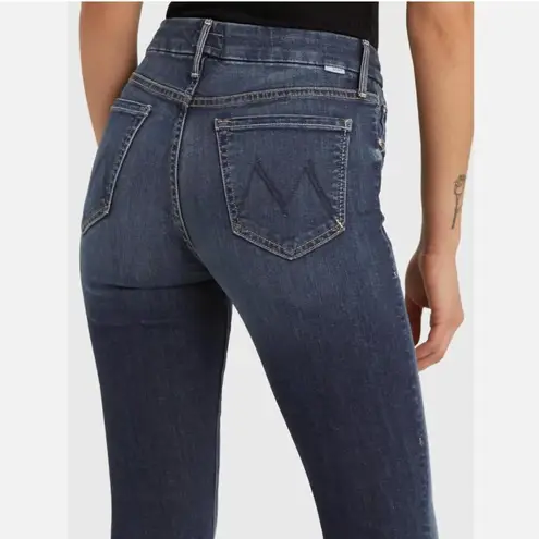 Mother The Looker Crop Denim Jeans On the Edge Medium Wash Blue (Size 24)