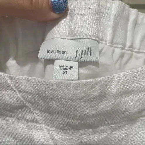 J.Jill  Love Linen A-Line Midi Skirt White Size XL New with Tags