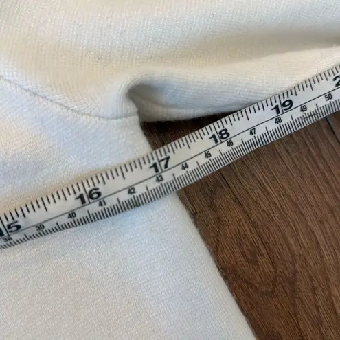 Magaschoni white with black whip stitch detail open cardigan coat xs