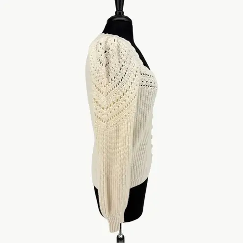 Sézane Moira Cardigan Jumper Sweater | Sz Small | Ecru (Off White)