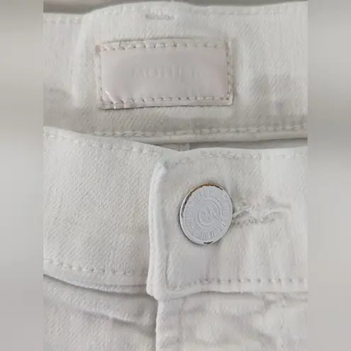 RTR sz 30 (10) MOTHER Fairest Of Them All The Looker Crop Jeans solid white Jean