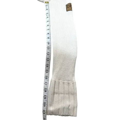 DKNY Jeans Small White Cotton Zipper Front Sweater 88i