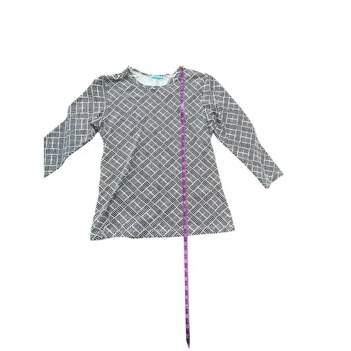 J. McLaughlin Catalina Cloth Long Sleeve Geometric Print Tunic Top Shirt Size S