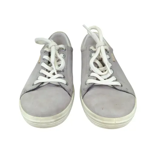 Ecco Women's Soft 7 Sneaker Gray Leather Casual Comfort Shoes 8