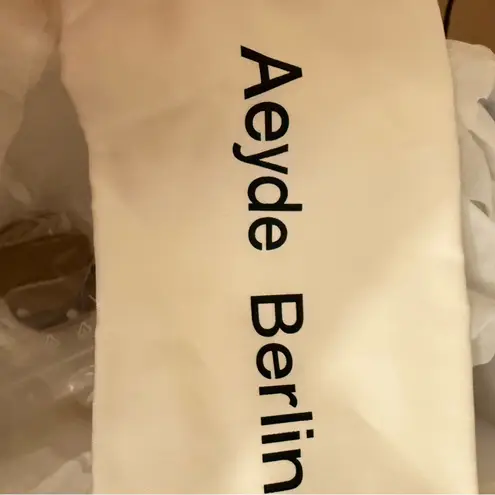 Aeyde Ivory Immi Nappa Leather Block Heel Sandal Size 7