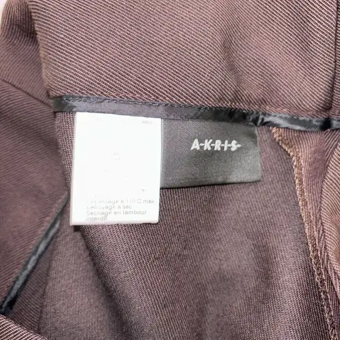 Akris Womens Size 6 Brown Wool Pants EUC