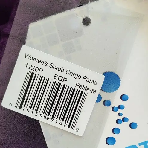 Life Threads Antimicrobial Purple Cargo Scrubs NWT Size Medium Petite