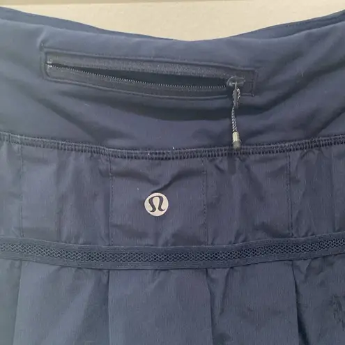 Lululemon Run Pacesetter Tiered Ruffle Skort Shorts navy