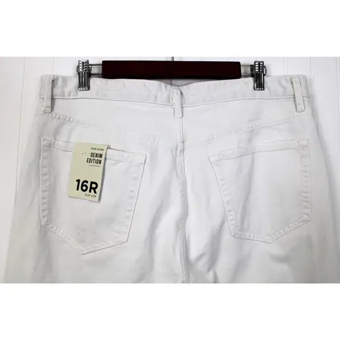 River Island Womens US12 Luxe Collection Jeans White Straight Leg Button Fly - Image 5