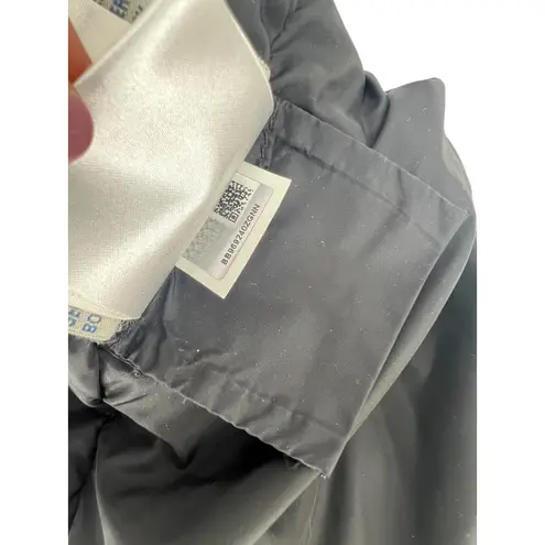 Moncler Gerboise Asymmetrical Zip Down Filled Quilted Puffer Coat in Black