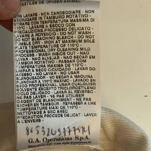 Giorgio Armani White Single Pleat Viscose Blend High Rise Pants Size 4 vintage