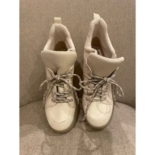 Circus by Sam Edelman Hanna Modern Round Toe Lace Up Platform Ankle Boots, S87