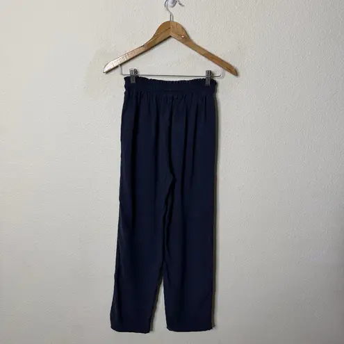 Bella Dahl Smocked Waist Trousers Endless Sea Navy Blue Women’s Size S