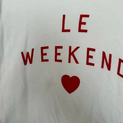 South Parade Women’s Small Le Weekend White Red Sweatshirt