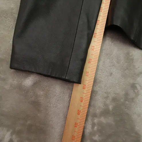 Kasper Dark Grey Leather One Button Blazer Women's size Large Office Classic Gray