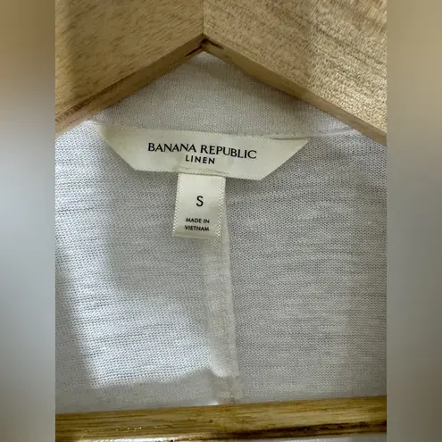 Banana Republic  Linen Sleeveless Collar V Neck Linen‎ Top White Size Small