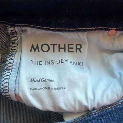 MOTHER The Insider Ankleā Jeans Mind Games Blue Wash Size 25 NWOT
