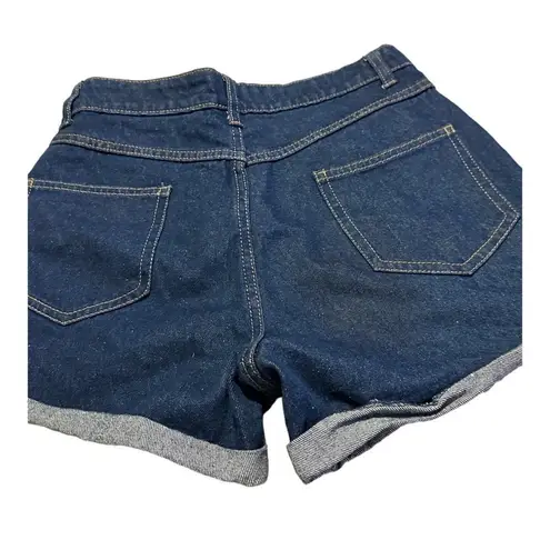 Denim & Co Women’s Denim Co Blue Short Shorts with Cuffs Size 6 Sku 2549