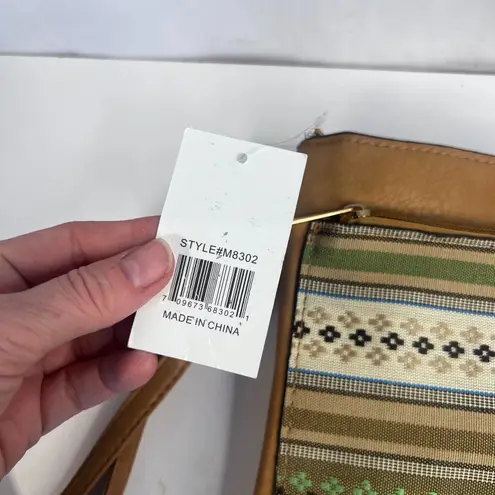 2 Moda NWT Southwestern Aztec Crossbody Square Boho Country Western Casual Brown