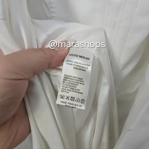 Nadine Merabi Vanessa White Jumpsuit Size 10