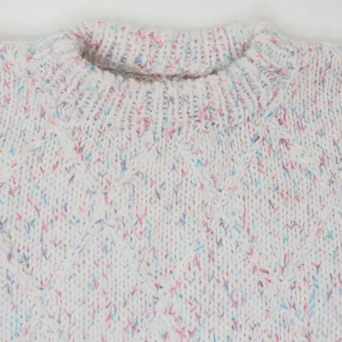 Vintage Homemade Pink & Blue Speckled Knit Sweater
