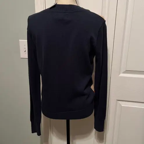 G.H. Bass & Co. colorblock striped cardigan Womens Size Medium NEW Blue