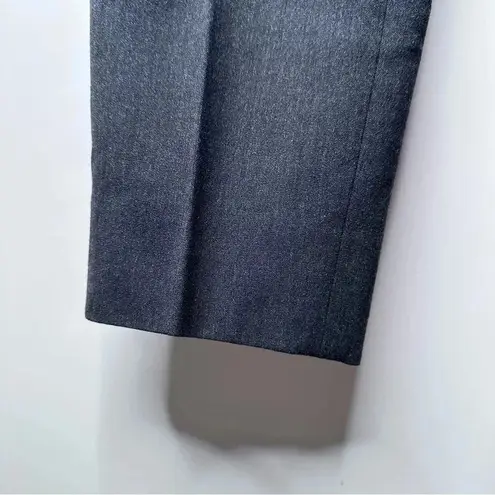 Piazza Sempione Dark Gray Stretch Wool Pleated Tapered Pants Size US 4
