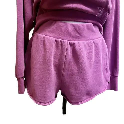 Victoria's Secret Victoria’s Secret Lounge Cropped Hoodie (L) & Sweatshort Set (M) Raspberry Pink