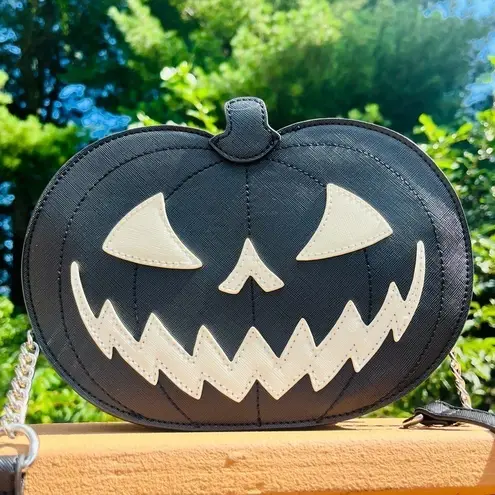Mad Engine New Halloween Glow In The Dark Black Pumpkin Purse