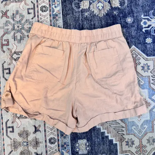 PACT Women's Organic Cotton/Linen Blend Tan Shorts Size Small