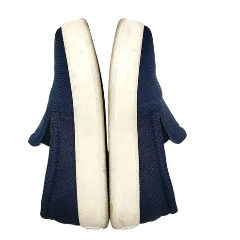 MaxMara Slip On Sneakers Navy Blue White Canvas Size 39.5 US 9.5