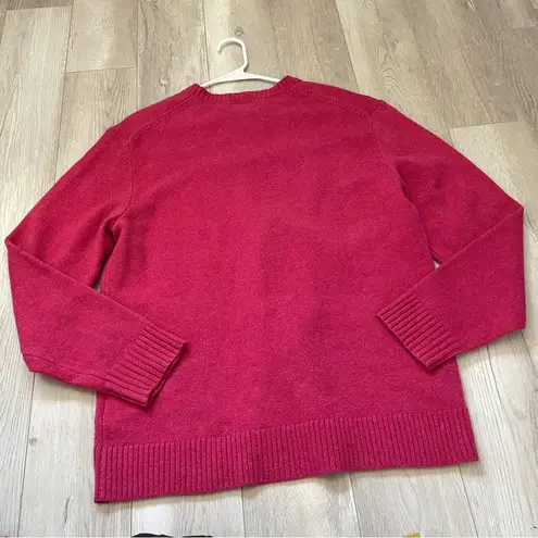 Beams Wool Sweater crewneck womens Pink (xlarge) japan classic bright basic Size XL