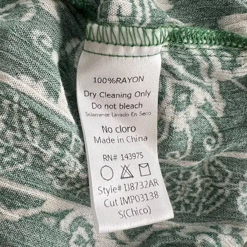 Millibon USA Millibon green floral paisley cropped wide leg jumpsuit