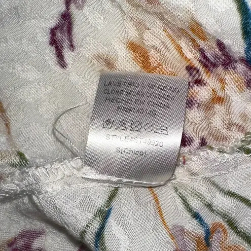 Style Rack LA • Women’s Open Kimono Shacket White Floral Dolman Batwing Sz. Sm