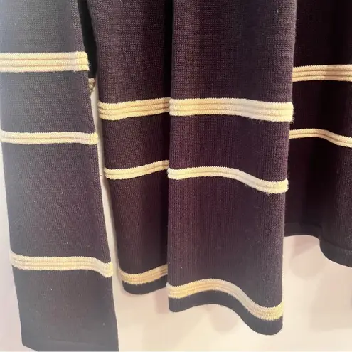 Norton Mcnaughton L Black and Cream striped Cardigan Shirt Set