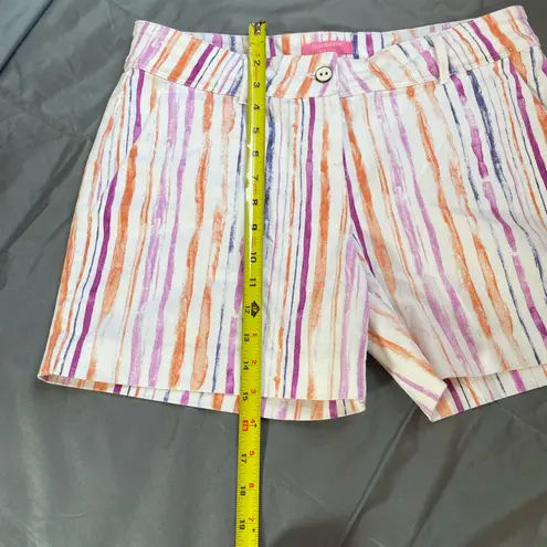 Isaac Mizrahi Orange and Purple Bermudas