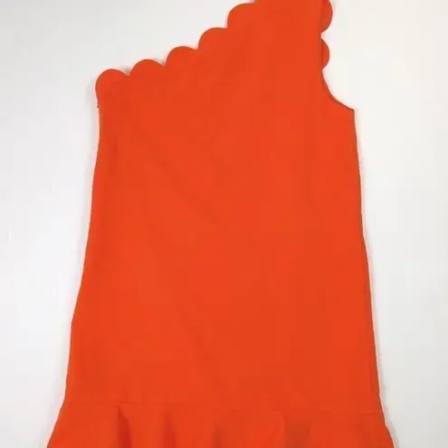 Victoria Beckham One Shoulder Orange Dress Womens Size L Short A Line Stylish Size L