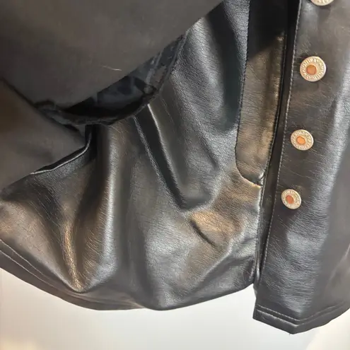 Vintage Highway Faux Leather Skort Overalls