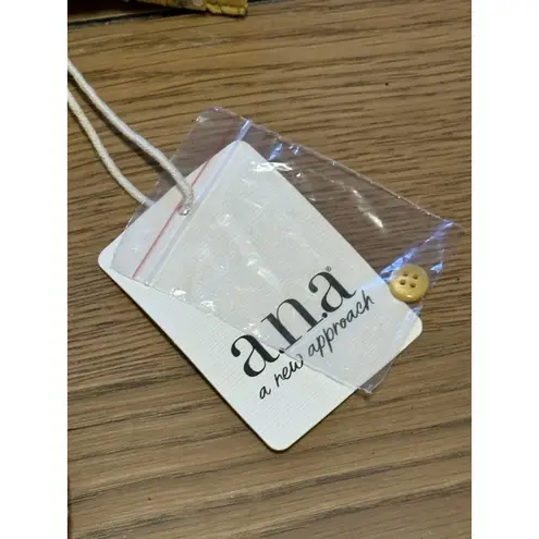 Ana A New Approach Women Blouse Long Sleeve Sz XL Gold Floral Kimono Sleeve NWT