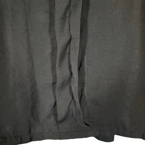 Meadow Rue Black Long Sleeve Layered Ruffled Front Tie Neck Blouse Women Sz S