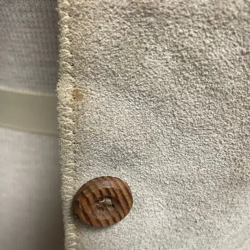 Vintage Ms Today Suede Knit Vest Floral Cottage Cabin Boho Size 8 Leather Tan