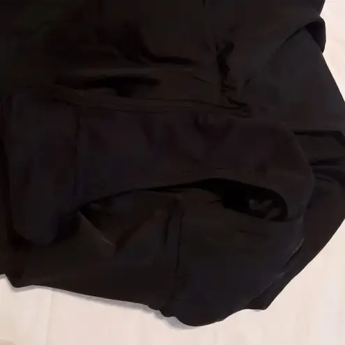 Kona Sol Swimsuit Women's Size 14 Black One Shoulder Ruched Side Bikini Swimwear