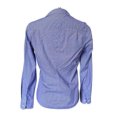 Frank & Eileen Barry Tailored Button Up Purple Gingham Cotton Size Small