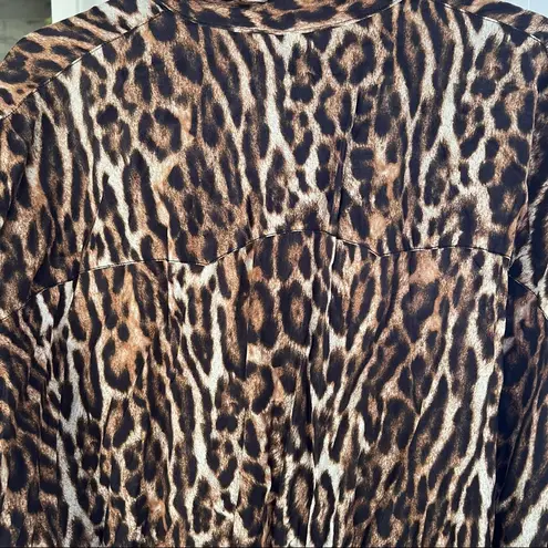 R13 Leopard Oversized Cowboy Shirt