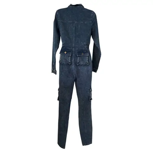 Mad For Love Denim Jumpsuit Sz Small Blue