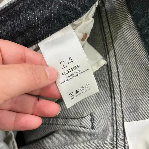 Mother The Flirt Chew Jeans in Cat & Kings Wash Straight Leg Jeans Size 24 Black