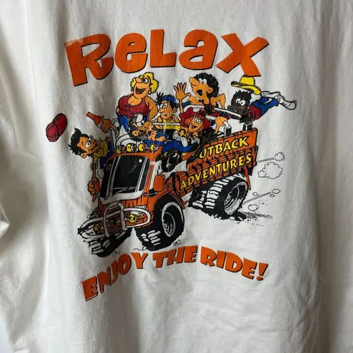 Outback Adventures Dominican Republic T Shirt White Medium M Graphic Tee