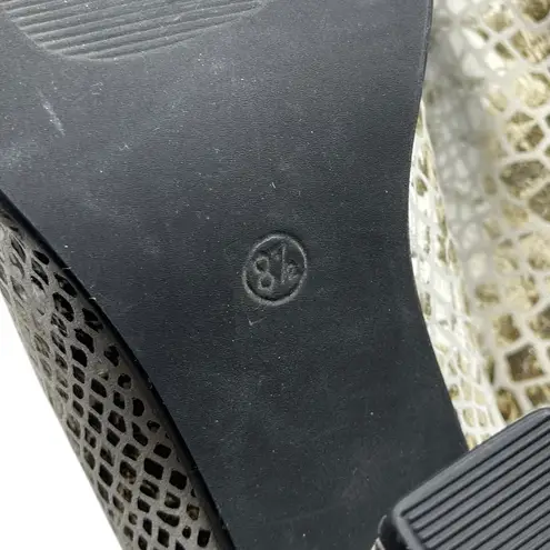 Diba True “Pay Phone” Women’s 8.5 Snake Print Leather Ankle Zip Block Heel Boots