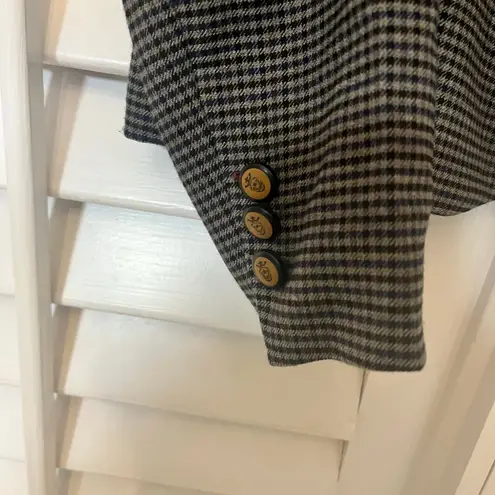 Massimo Fabbro Italy Plaid Elbow Sole Patch Blazer Size Small Gray