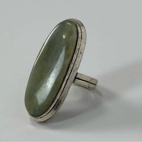 Handmade 925 Prosperity Adventurine Ring 8 3/4